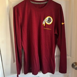 Nike mens on field washington redskins dri fit long sleeve